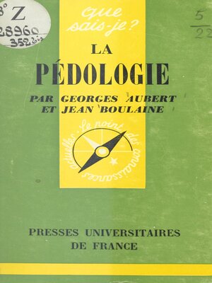 cover image of La pédologie